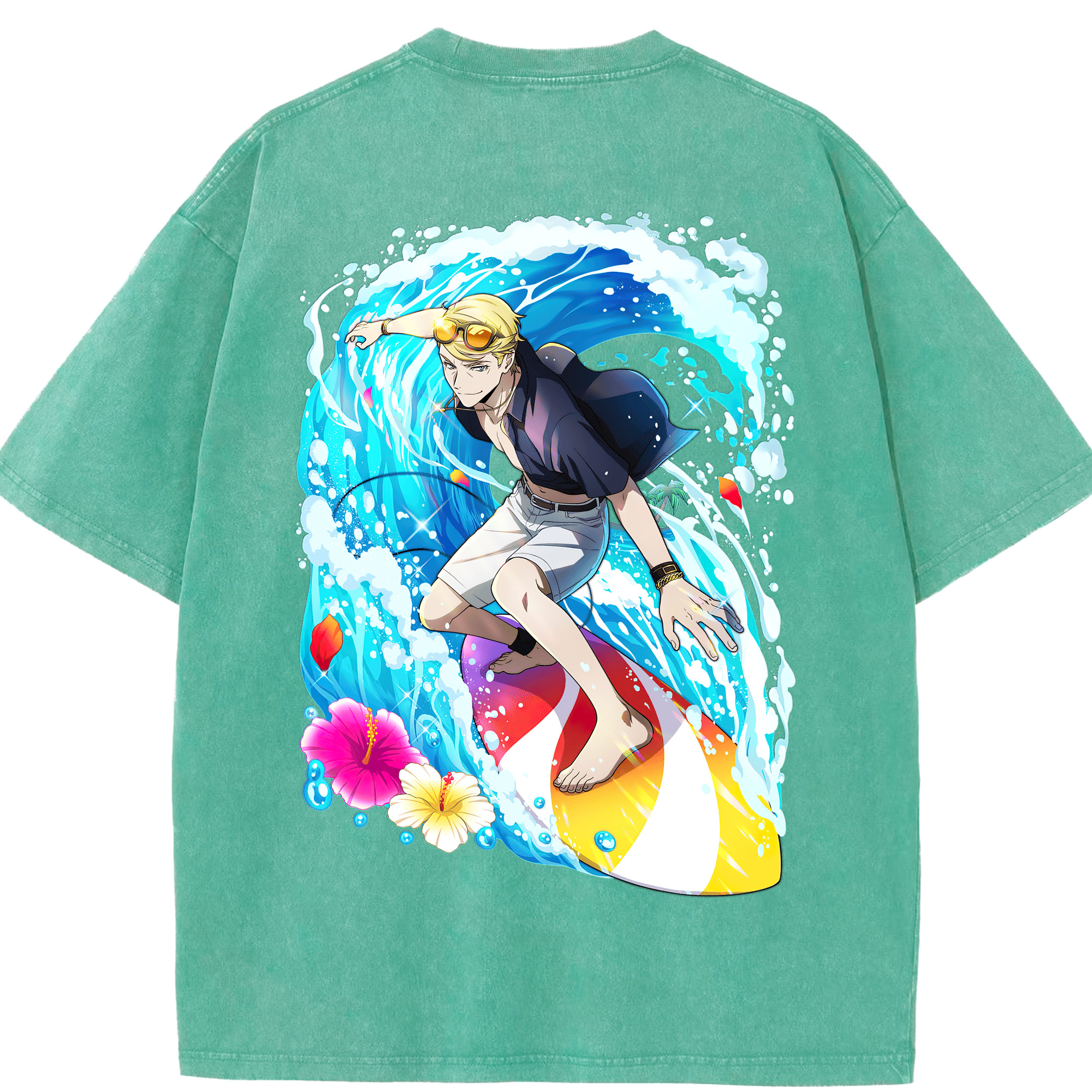 （画像用） 文豪ストレイドッグス Bungo Stray Dogs 綿100% ヴィンテージ風 半袖Tシャツ（背面プリント）